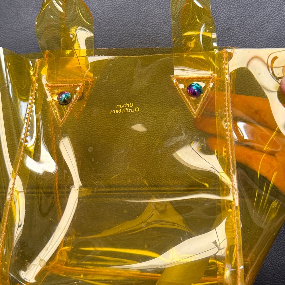 Urban Outfitters Vibrant Yellow Clear Tote - Picture 3 of 9